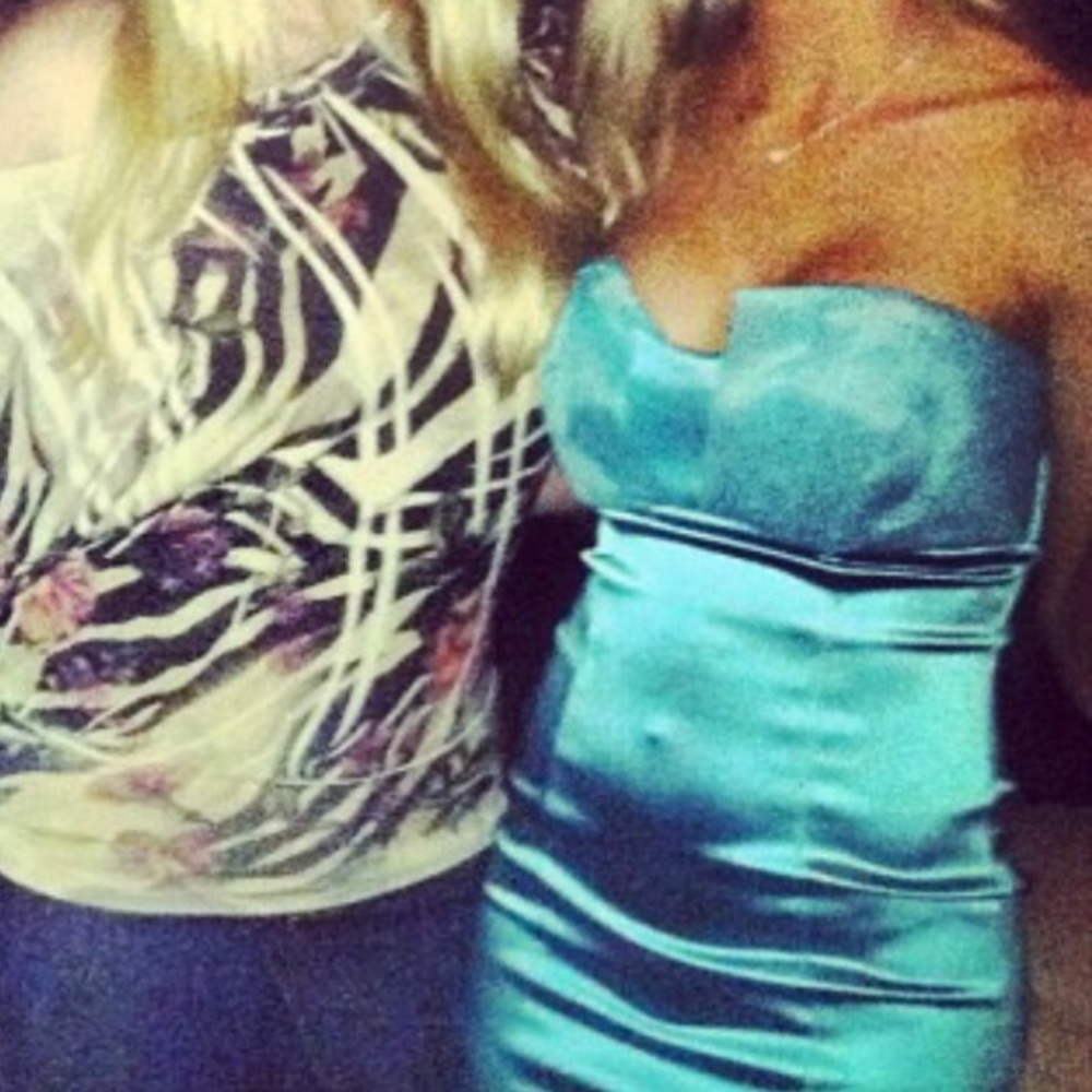 Bebe strapless mermaid dress